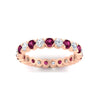 Load image into Gallery viewer, round-cut-full-eternity-1.60-carat-diamond-and-pink-sapphire-wedding-band-in-rose-gold-FD8072ROBGSADRPIANGLE5-1.61CT-NL-RG?v=1751956604