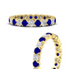 Load image into Gallery viewer, round-cut-full-eternity-1.60-carat-diamond-and-sapphire-wedding-band-in-yellow-gold-FD8072ROBGSABLANGLE3-1.61CT-NL-YG?v=1751956609