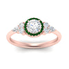 Load image into Gallery viewer, round-cut-halo-cluster-accent-emerald-engagement-ring-in-rose-gold-FD10512RORGEMGRANGLE5-NL-RG.jpg?v=1770117322