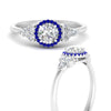 Load image into Gallery viewer, round-cut-halo-cluster-accent-sapphire-engagement-ring-in-white-gold-FD10512RORGSABLANGLE3-NL-WG.jpg?v=1770117321