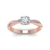 Load image into Gallery viewer, round-cut-infinity-twist-diamond-engagement-ring-in-14K-rose-gold-FD8253ROR-NL-RG