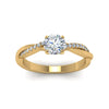 Load image into Gallery viewer, round-cut-infinity-twist-diamond-engagement-ring-in-yellow-gold-FD8253RORHAND-NL-YG
