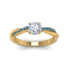Load image into Gallery viewer, round-cut-infinity-twist-diamond-engagement-ring-with-ice-blue-topaz-in-14K-yellow-gold-FD8253RORGICBLTO-NL-YG
