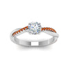 Load image into Gallery viewer, round-cut-infinity-twist-diamond-engagement-ring-with-orange-sapphire-in-14K-white-gold-FD8253RORGSAOR-NL-WG