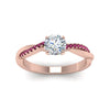 Load image into Gallery viewer, round-cut-infinity-twist-diamond-engagement-ring-with-pink-sapphire-in-14K-rose-gold-FD8253RORGSADRPI-NL-RG