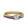 Load image into Gallery viewer, round-cut-infinity-twist-diamond-engagement-ring-with-violac-topaz-in-14K-yellow-gold-FD8253RORGVITO-NL-YG
