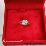 Load image into Gallery viewer, Round Cut Swirl Split Engagement Ring