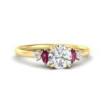 Load image into Gallery viewer, round-cut-marquise-and-round-accented-pink-sapphire-engagement-ring-in-yellow-gold-fdenr11621rogsadrpisleep-nl-yg_45eb782a-86d2-4cbb-9f68-bba1da6f742d.jpg?v=1766474388