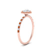 Load image into Gallery viewer, round-cut-orange-sapphire-halo-petite-engagement-ring-in-rose-gold-FD8523RORGSAORANGLE3-NL-RG