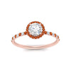 Load image into Gallery viewer, round-cut-orange-sapphire-halo-petite-engagement-ring-in-rose-gold-FD8523RORGSAORANGLE3-NL-RG
