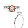Load image into Gallery viewer, round-cut-orange-sapphire-halo-petite-engagement-ring-in-white-gold-FD8523RORGSAORANGLE3-NL-WG