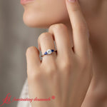 Load image into Gallery viewer, round-cut-pear-3-stone-cathedral-ring-white-gold-fdenr9210-model_1