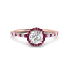 Load image into Gallery viewer, round-cut-pink-sapphire-halo-petite-engagement-ring-in-rose-gold-FD8523RORGSADRPIANGLE3-NL-RG