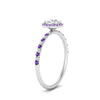 Load image into Gallery viewer, round-cut-purple-topaz-halo-petite-engagement-ring-in-white-gold-FD8523RORGVITOANGLE3-NL-WG