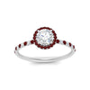 Load image into Gallery viewer, round-cut-ruby-halo-petite-engagement-ring-in-white-gold-FD8523RORGRUDRANGLE3-NL-WG