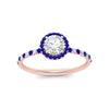 Load image into Gallery viewer, round-cut-sapphire-halo-petite-engagement-ring-in-rose-gold-FD8523RORGSABLANGLE3-NL-RG