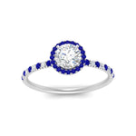 Load image into Gallery viewer, round-cut-sapphire-halo-petite-engagement-ring-in-white-gold-FD8523RORGSABLANGLE3-NL-WG