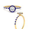 Load image into Gallery viewer, round-cut-sapphire-halo-petite-engagement-ring-in-yellow-gold-FD8523RORGSABLANGLE3-NL-YG