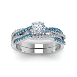 Load image into Gallery viewer, round-cut-simple-diamond-twisted-vine-bridal-ring-sets-with-ice-blue-topaz-in-950-Platinum-FD8233ROGICBLTO-NL-WG
