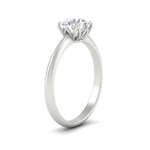 Load image into Gallery viewer, Round Solitaire Cathedral Ring With Floral Head