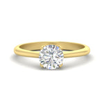 Load image into Gallery viewer, Round Solitaire Cathedral Ring With Floral Head