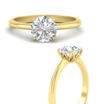 Load image into Gallery viewer, Round Solitaire Cathedral Ring With Floral Head