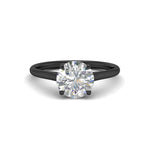 Load image into Gallery viewer, round-cut-stunning-solitaire-diamond-ring-in-black-gold-FD11296ROR-NL-BG