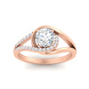 Load image into Gallery viewer, Round Cut Swirl Split Engagement Ring