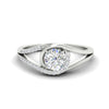 Load image into Gallery viewer, Round Cut Swirl Split Engagement Ring