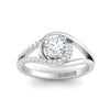 Load image into Gallery viewer, Round Cut Swirl Split Engagement Ring