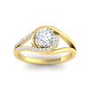 Load image into Gallery viewer, Round Cut Swirl Split Engagement Ring