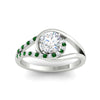 Load image into Gallery viewer, Round Cut Swirl Split Engagement Ring