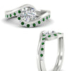 Load image into Gallery viewer, round-cut-swirl-emerald-wedding-band-set-in-white-gold-fdens7806rogemgrangle3-nl-wg_f2949cdb-370b-4ed9-8cee-e2ec4d7d8376.jpg?v=1759906371