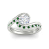 Load image into Gallery viewer, round-cut-swirl-emerald-wedding-band-set-in-white-gold-fdens7806rogemgrangle5-nl-wg_96c69d06-5179-470c-b007-30121e6a4115.jpg?v=1759906371