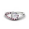 Load image into Gallery viewer, Round Cut Swirl Split Engagement Ring