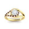 Load image into Gallery viewer, Round Cut Swirl Split Engagement Ring