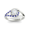 Load image into Gallery viewer, Round Cut Swirl Split Engagement Ring