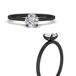 Load image into Gallery viewer, round-cut-thin-classic-solitaire-engagement-ring-in-black-gold-fdens9358rorangle3-nl-bg