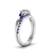 Load image into Gallery viewer, round-cut-twisted-diamond-bridal-set-with-blue-sapphire-in-14K-white-gold-FD8300ROGSABL-NL-WG.jpg