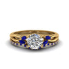 Load image into Gallery viewer, round-cut-twisted-diamond-bridal-set-with-blue-sapphire-in-14K-yellow-gold-FD8300ROGSABL-NL-YG.jpg