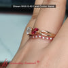 Load image into Gallery viewer, round-cut-twisted-diamond-bridal-set-with-ruby-in-14K-yellow-gold-FD8300FANCY-2