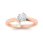 Load image into Gallery viewer, Round Cut Twisted Shank Solitaire Engagement Ring