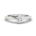 Load image into Gallery viewer, Round Cut Twisted Shank Solitaire Engagement Ring