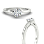 Load image into Gallery viewer, Round Cut Twisted Shank Solitaire Engagement Ring