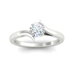 Load image into Gallery viewer, Round Cut Twisted Shank Solitaire Engagement Ring