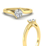 Load image into Gallery viewer, Round Cut Twisted Shank Solitaire Engagement Ring