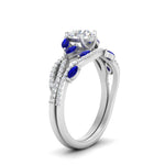 Load image into Gallery viewer, round-cut-twisted-vine-luxury-sapphire-bridal-ring-set-in-white-gold-FDENR3211ROGSABLANGLE3-NL-WG