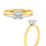 Load image into Gallery viewer, round-cut-two-tone-2-mm-comfort-fit-solitaire-ring-in-yellow-gold-fdens11590rorangle3-2.00mm-nl-yg?v=1757675973