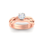 Load image into Gallery viewer, round-cut-vine-inspired-solitaire-bridal-ring-set-in-rose-gold-fdens8252roangle5-nl-rg.jpg?v=1767085017
