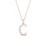 Load image into Gallery viewer, round-diamond-capital-c-initial-pendant-in-FDPD11292C-NL-RG